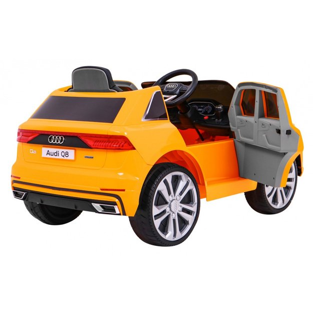 Vienvietis elektrinis džipas vaikams Audi Q8 LIFT, geltonas