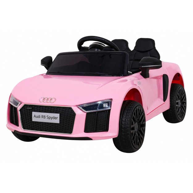 Vienvietis elektromobilis vaikams Audi R8, rožinis
