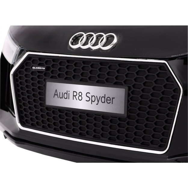 Vienvietis elektromobilis vaikams AUDI R8 Spyder RS, juodas