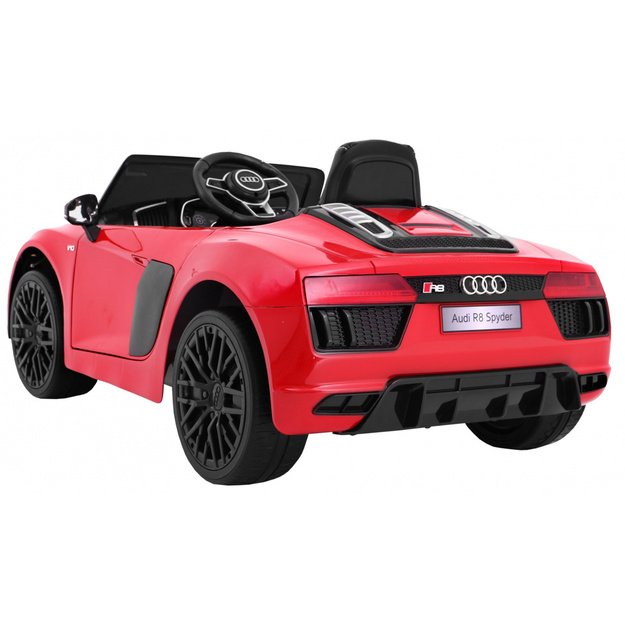 Vienvietis elektromobilis vaikams AUDI R8 Spyder RS, raudonas