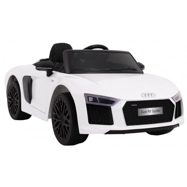 Vienvietis elektromobilis vaikams AUDI R8 Spyder RS, baltas
