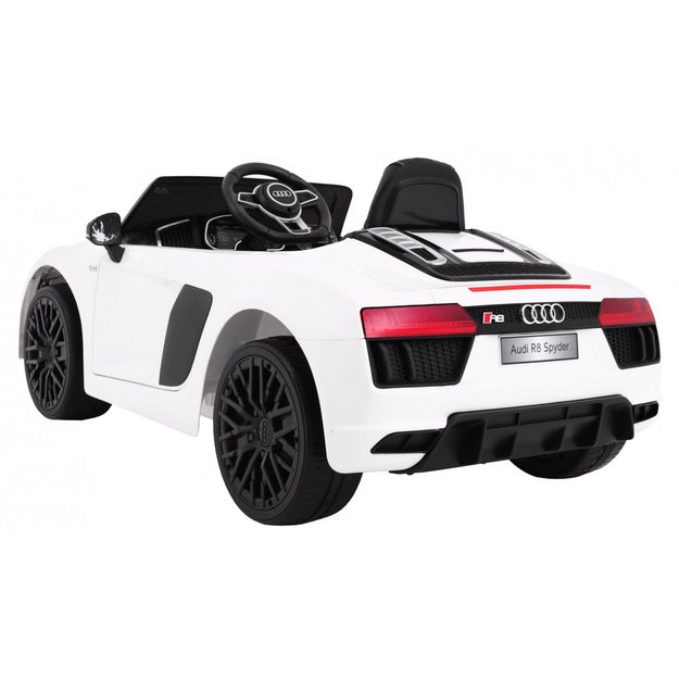 Vienvietis elektromobilis vaikams AUDI R8 Spyder RS, baltas