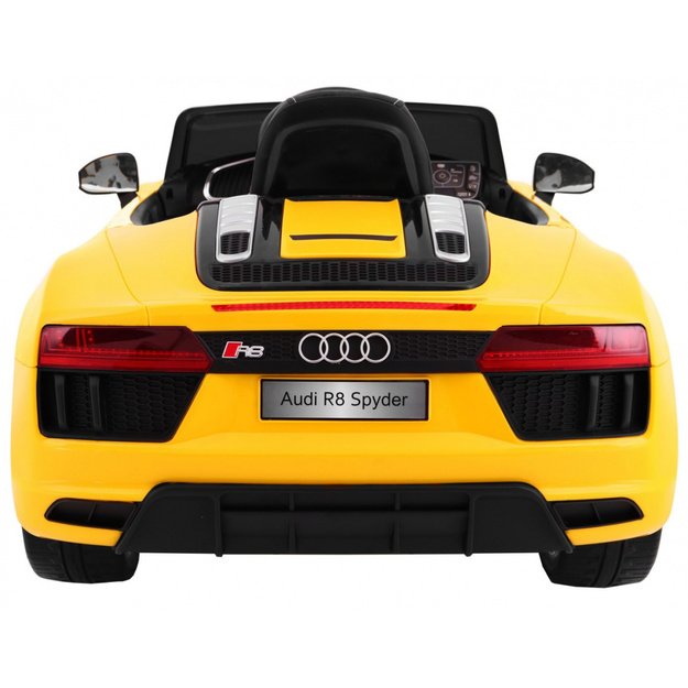 Vienvietis elektromobilis vaikams AUDI R8 Spyder RS, geltonas