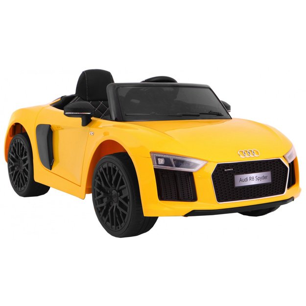 Vienvietis elektromobilis vaikams AUDI R8 Spyder RS, geltonas
