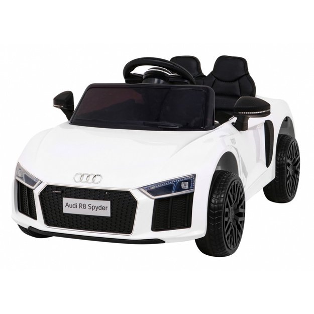 Vienvietis elektromobilis vaikams Audi R8, baltas