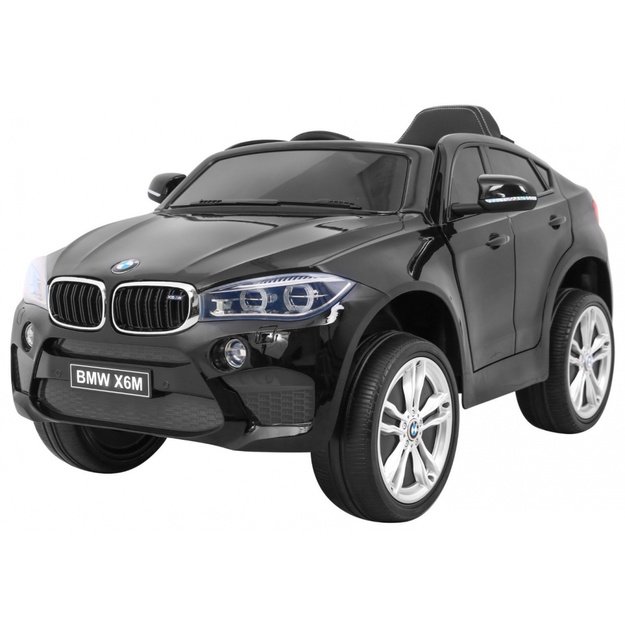 Vienvietis elektrinis džipas vaikams BMW X6M, juodas