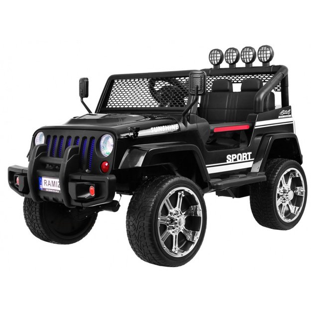 Vienvietis elektrinis džipas vaikams Raptor Drifter 4x4, juodai baltas