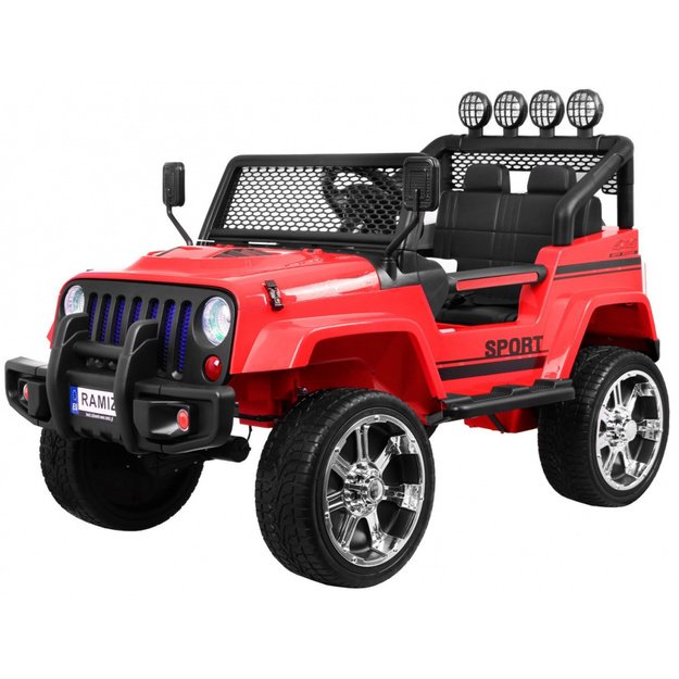 Vienvietis elektrinis džipas vaikams Raptor Drifter 4x4, raudonas