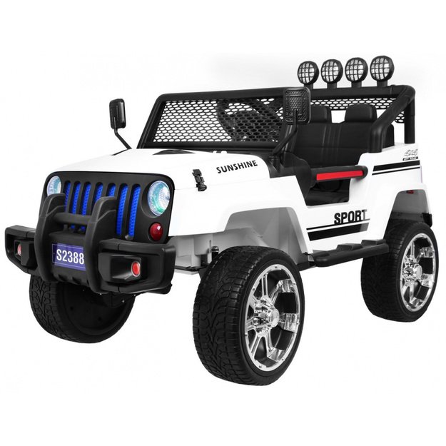 Vienvietis elektrinis džipas vaikams Raptor Drifter 4x4, baltas