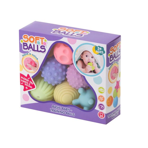 Minkšti sensoriniai kamuoliukai kūdikiams Soft Balls