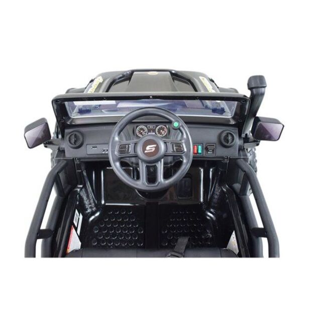 Vienvietis elektromobilis vaikams Jeep Extreme iki 100 kg XB-1118, juodas