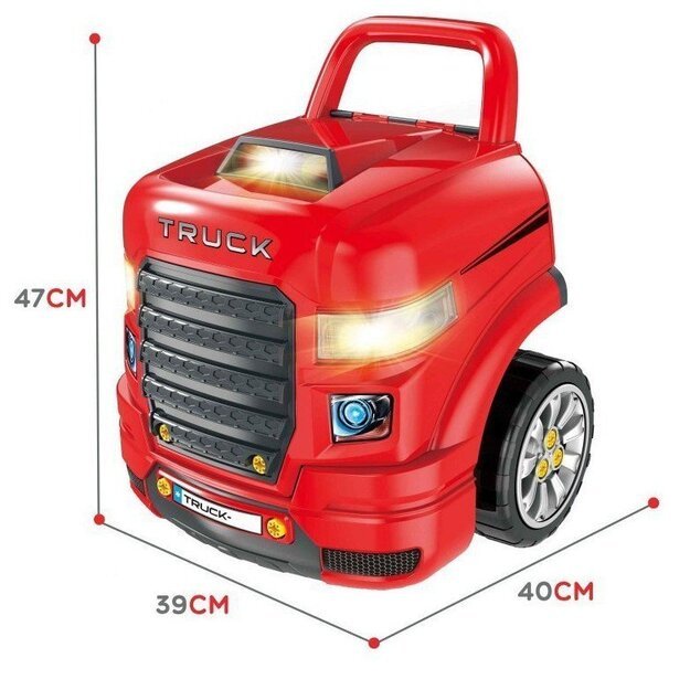 Jaunojo mechaniko sunkvežimio taisymo komplektas ir priedai 61 vnt.