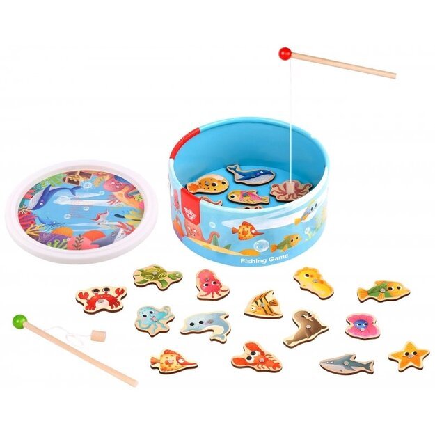 Medinis magnetinis žaidimas - Pagauk žuvytę - Tooky Toy
